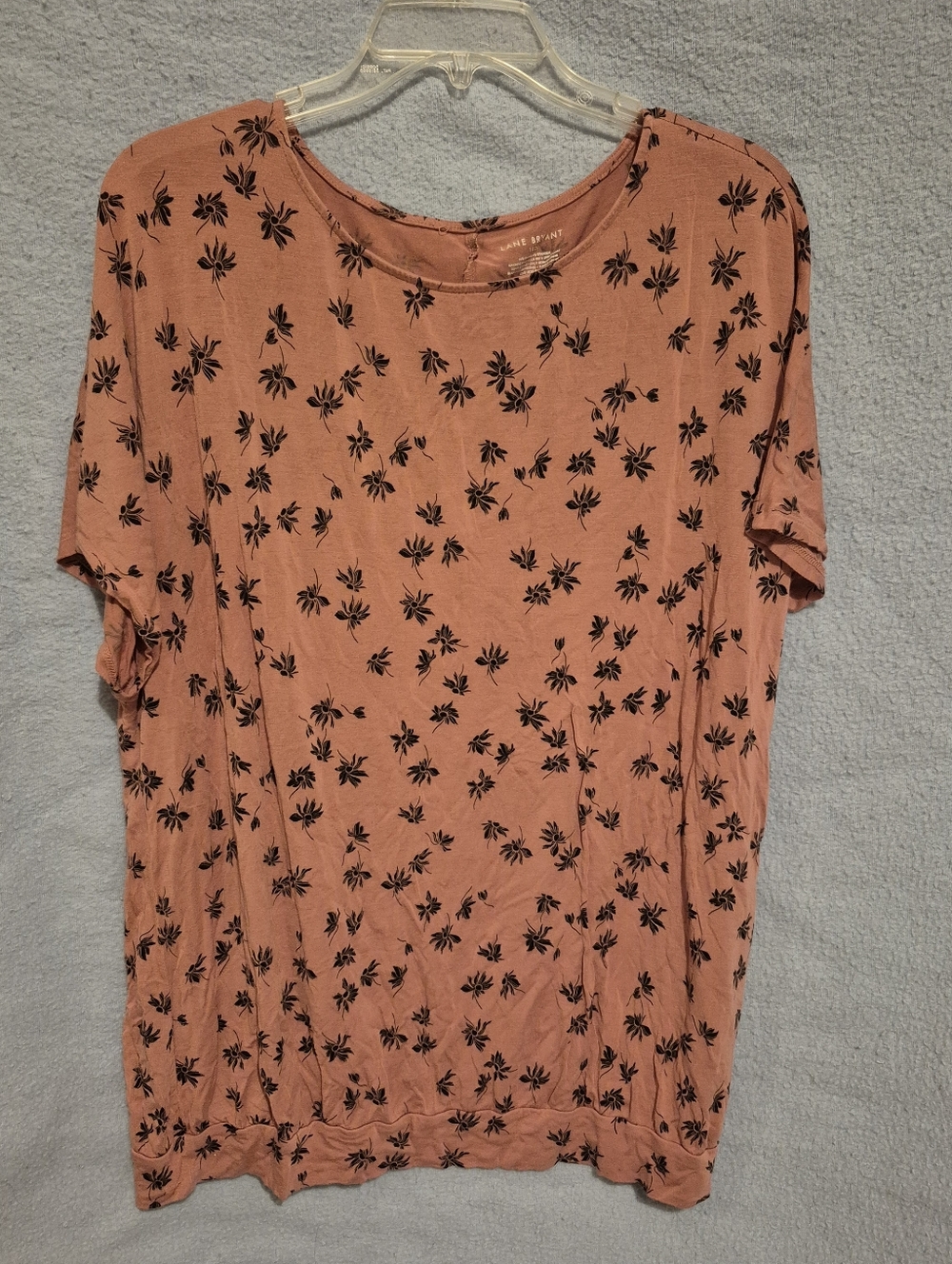 Lane Bryant Dusty Rose Floral Blouse